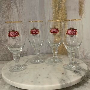 Stella Artois beer glasses / Set of 4  - 33 CL / 12.2 oz.